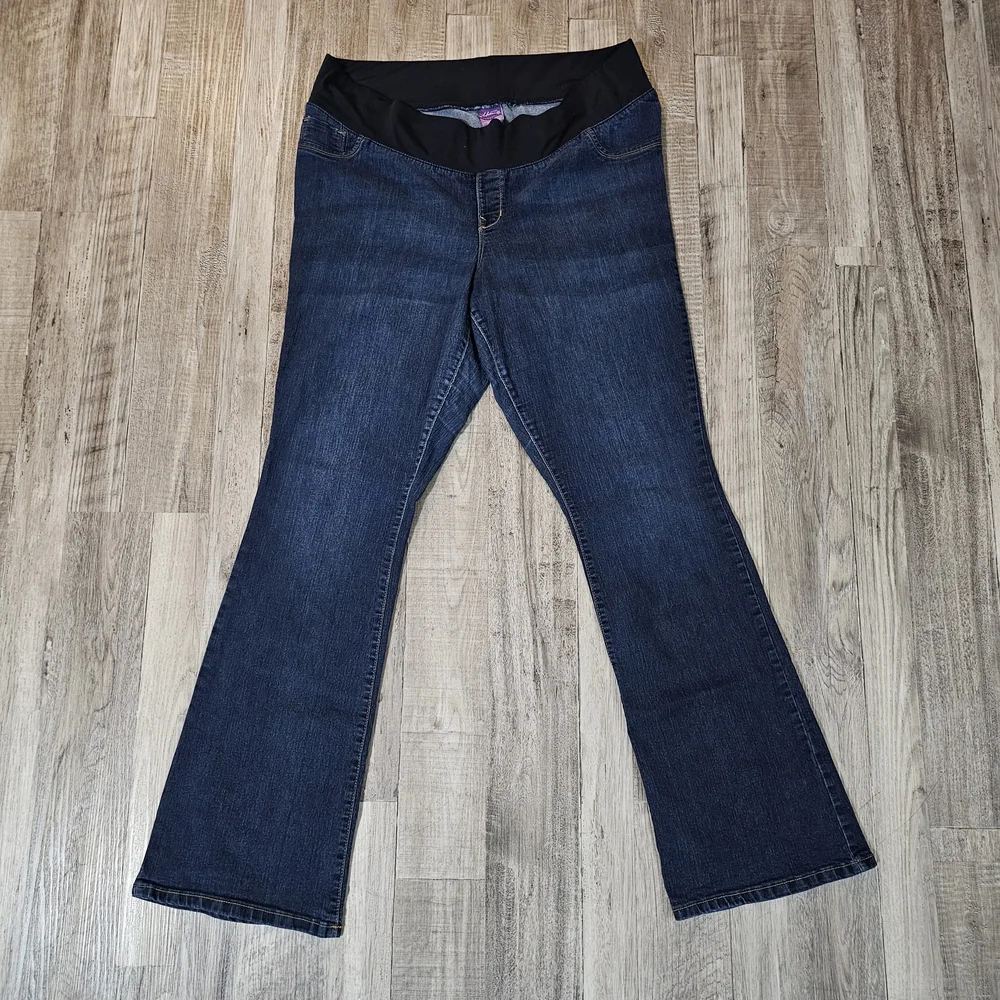 Old Navy Maternity Slim Boot Cut Low Panel Size 16 Long Pregnancy Jeans Mom Jean